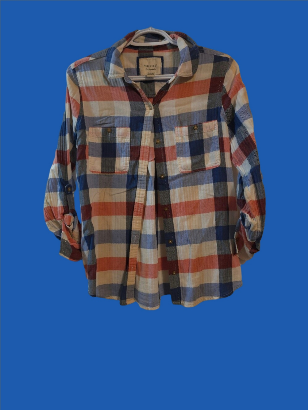 4/$25 Deal! Forever 21 Plaid Button-Up Shirt